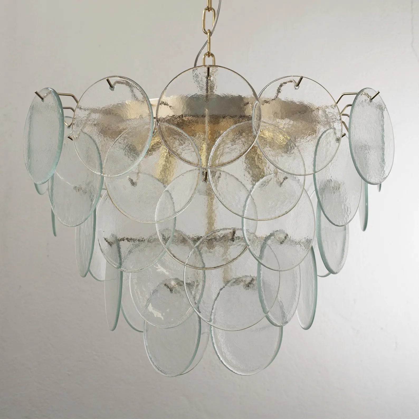 Murano Discs Chandelier Ø60 – Clear