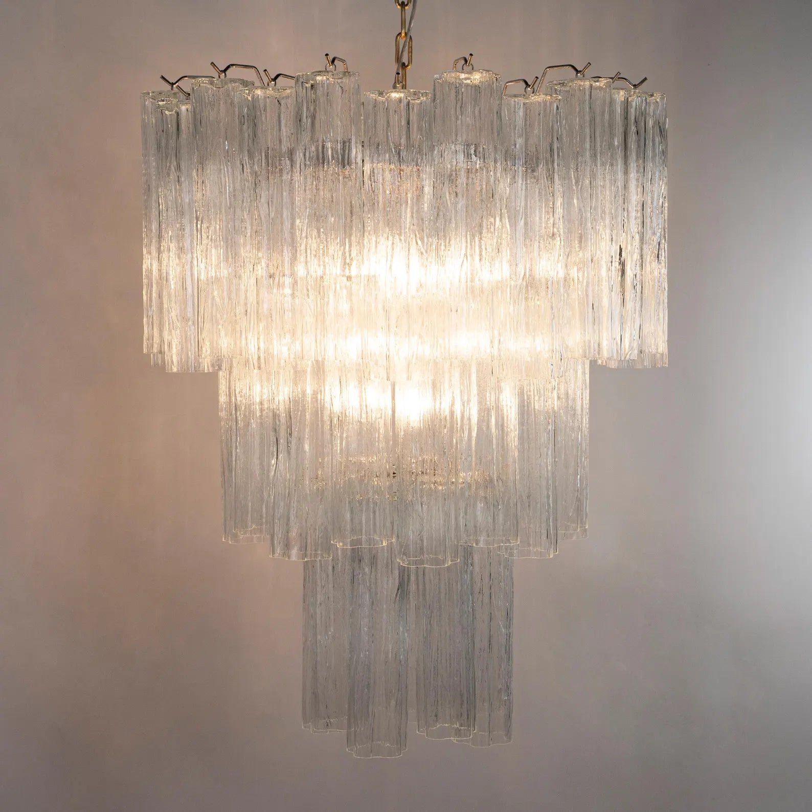 Murano Clear Tronchi Chandelier Ø65 - 48 Tubes