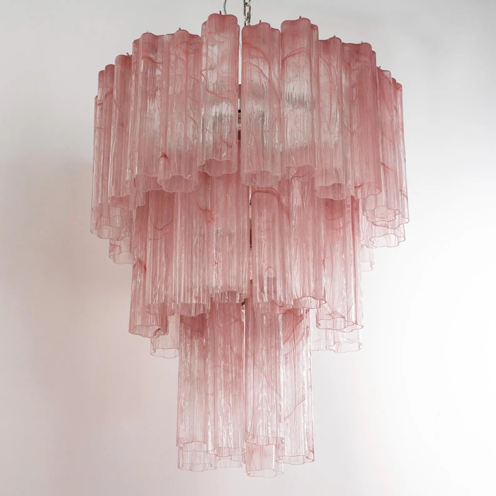 Murano Pink Alabaster Tronchi Chandelier Ø65 - 48 Tubes