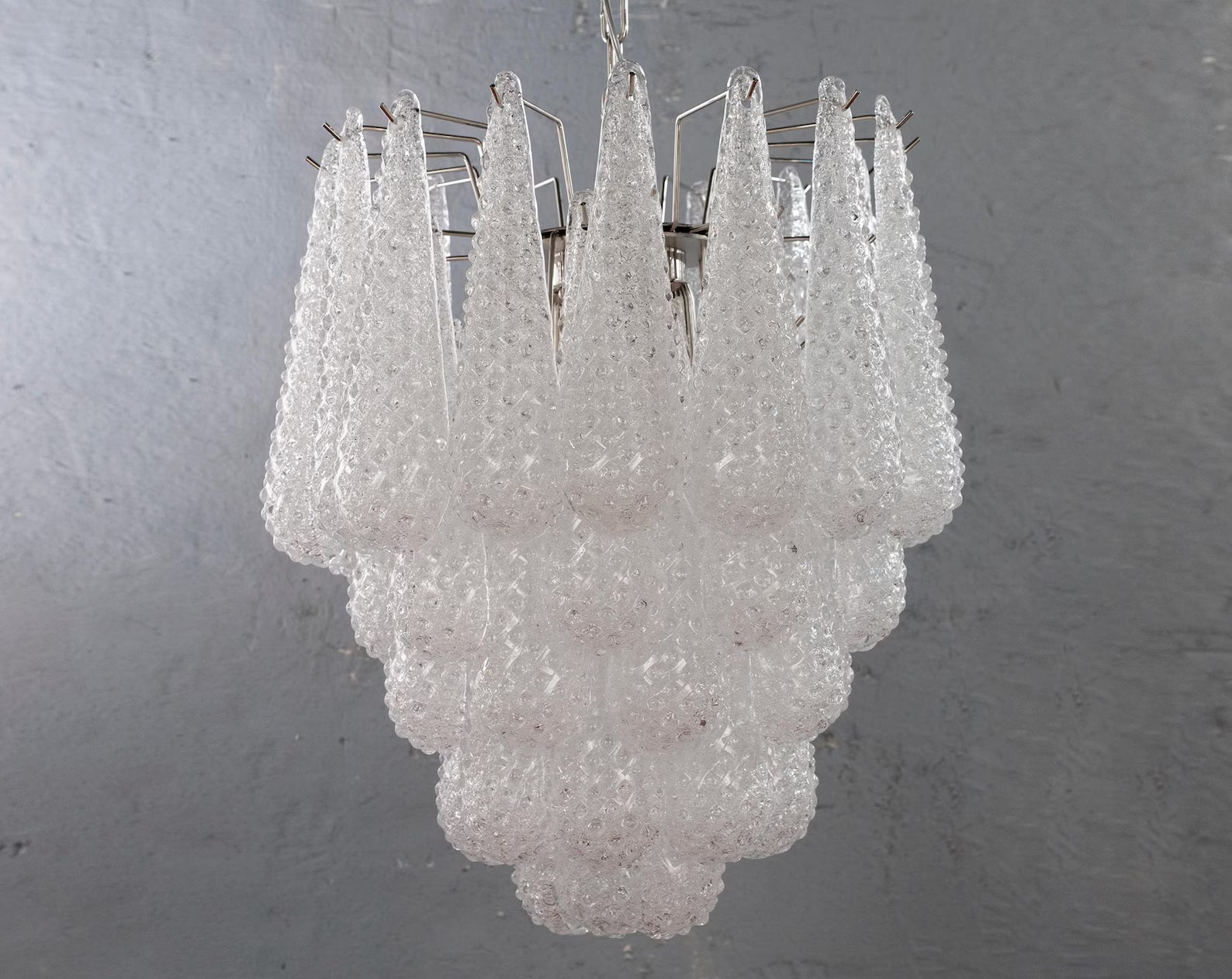 Murano Clear Drop Chandelier Ø55 - 44 Drop