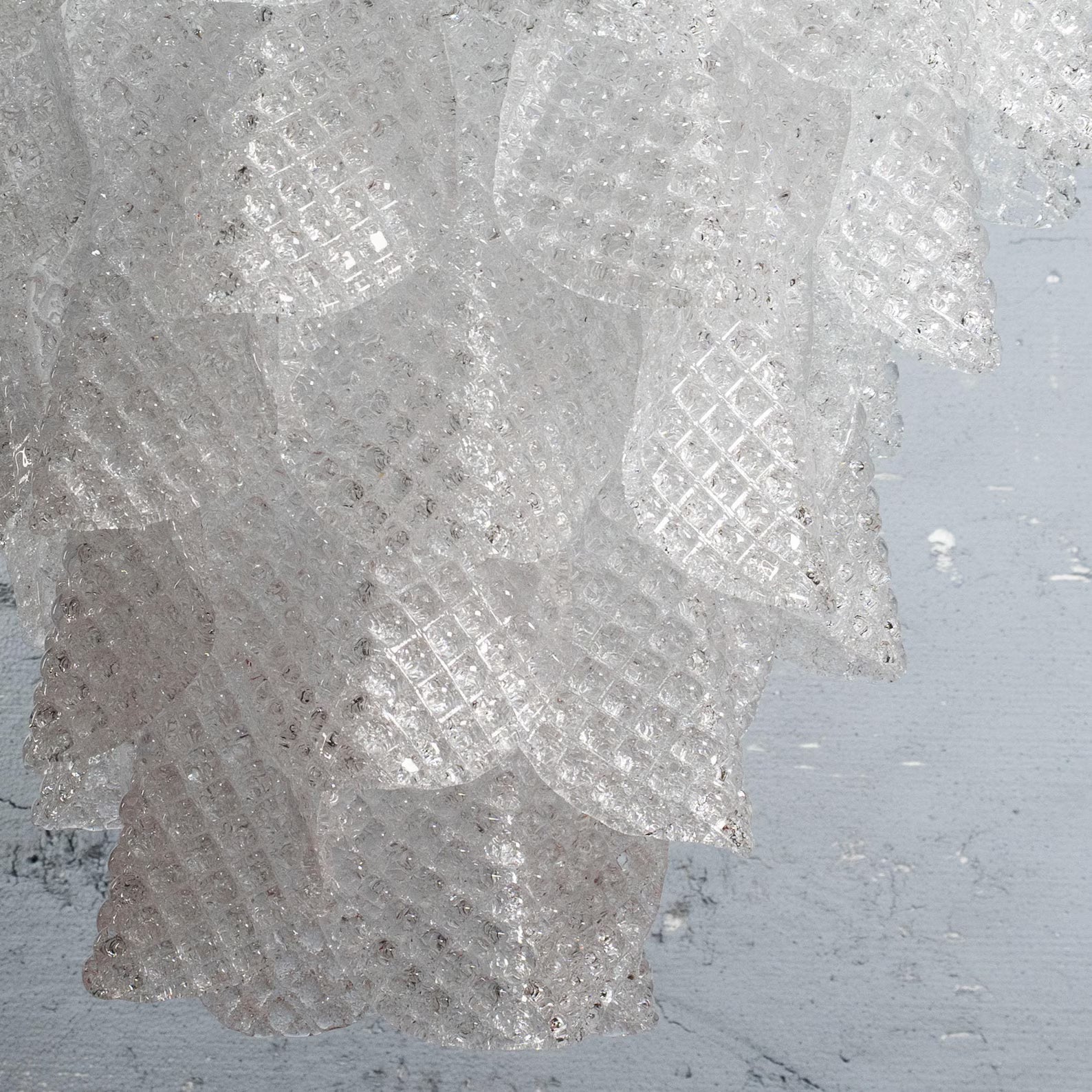 Murano Clear Drop Chandelier Ø70 - 50 Glasses