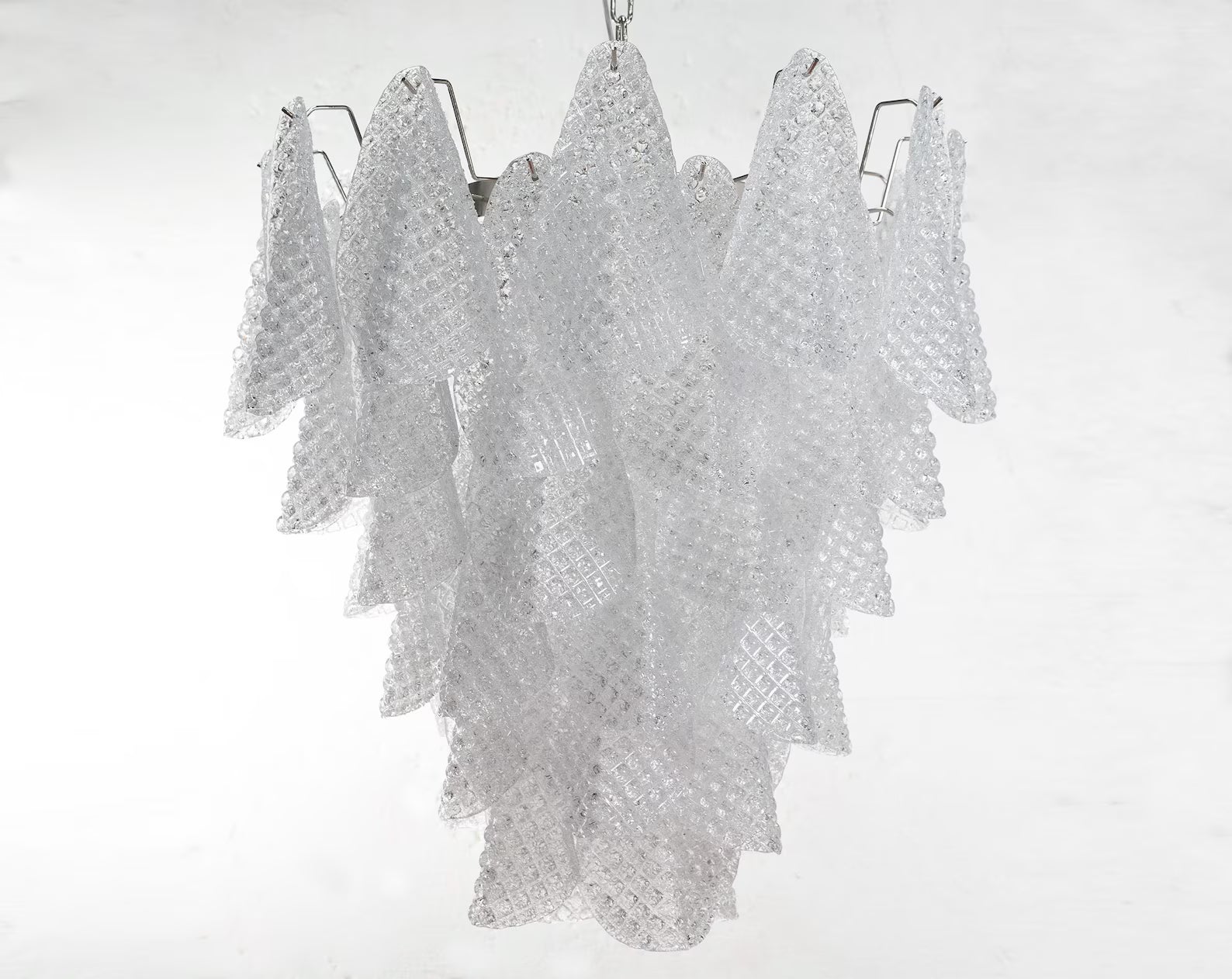 Murano Clear Drop Chandelier Ø70 - 50 Glasses