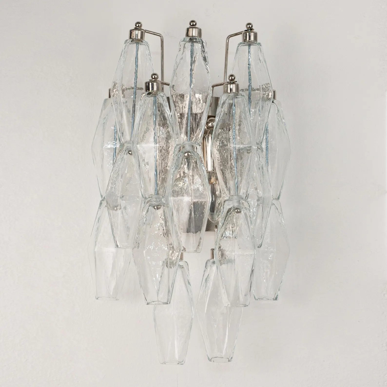 Murano Poliedri Wall Sconce – Clear (Sett á 2)
