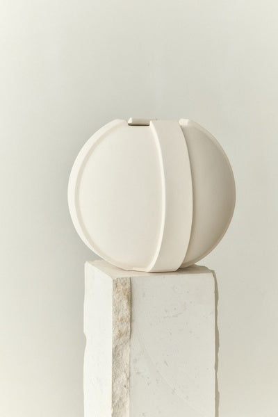 Vinci Vase 01 29cm Raw White