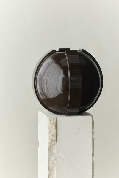 Vinci Vase 01 29cm Dark Brown