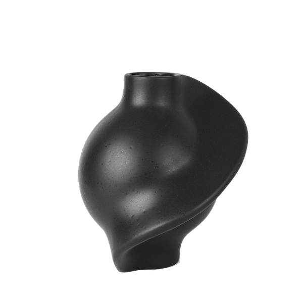Ceramic Pirout Vase 01 22cm Black
